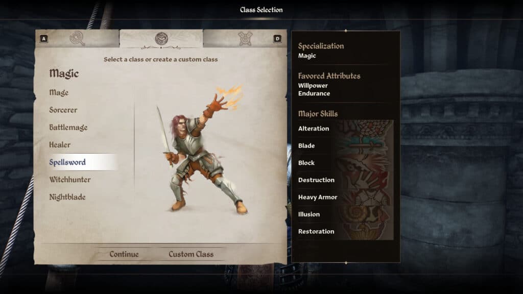 oblivion - spellsword